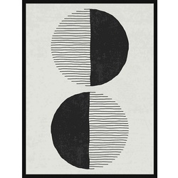 ANY IMAGE Digitaldruck »Schwarze Linien III«, Rahmen: Buchenholz, Schwarz