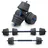 2in1 Hantelset Kurzhantel Langhantel Set 30 kg schwarz / blau