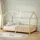 ML DESIGN modern living Kinderbett Hausbett 120 x 200 cm Kiefer massiv natur beige