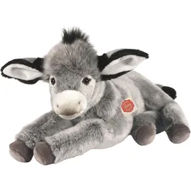 Teddy-Hermann Esel liegend 50 cm Grau