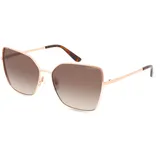 GUESS GU00192 Damen-Sonnenbrille Vollrand Butterfly Metall-Gestell, pink