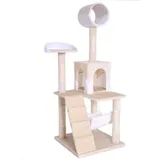 LIONTO Kratzbaum 133 cm beige/weiß