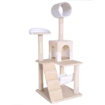 LIONTO Kratzbaum 133 cm beige/weiß