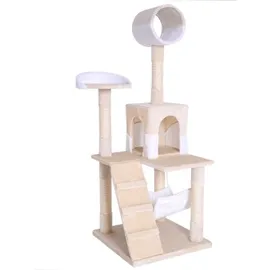 LIONTO Kratzbaum 133 cm beige/weiß