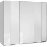 Mirjan24 Schiebetürenschrank, Weiß, Holzwerkstoff, Rechteckig, 250x235x69 cm, Schlafzimmer, Kleiderschränke, Schwebetürenschränke