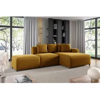 Fun Möbel Ecksofa Designersofa MEGAN XS inkl. Hocker Stoff