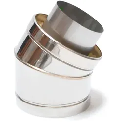 ASTEC Rohrbogen 30° Winkel Doppelwandig DN113-300 Edelstahl Rohr Bogen Abgas