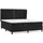 vidaXL Boxspringbett mit Matratze Schwarz 180x200 cm Samt