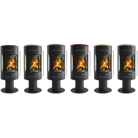 Justus Meva Stahl schwarz/Abdeckplatte Glas