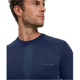 Falke Herren Baselayer-Shirt Warm Round Neck M L/s Sh Funktionsmaterial schnelltrocknend 1 Stück, Blau Space Blue 6116, S