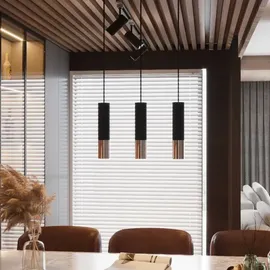 Sollux Pendelleuchte Loopez 1 schwarz/Kupfer