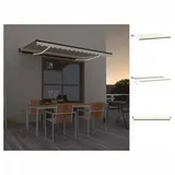 vidaXL LED Automatische Markise 450 x 350 cm creme inkl. Windsensor 3069212