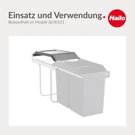 HAILO Deckel 1081739 dunkelgrau für Tandem 243 x 495 x 50 mm - Grau