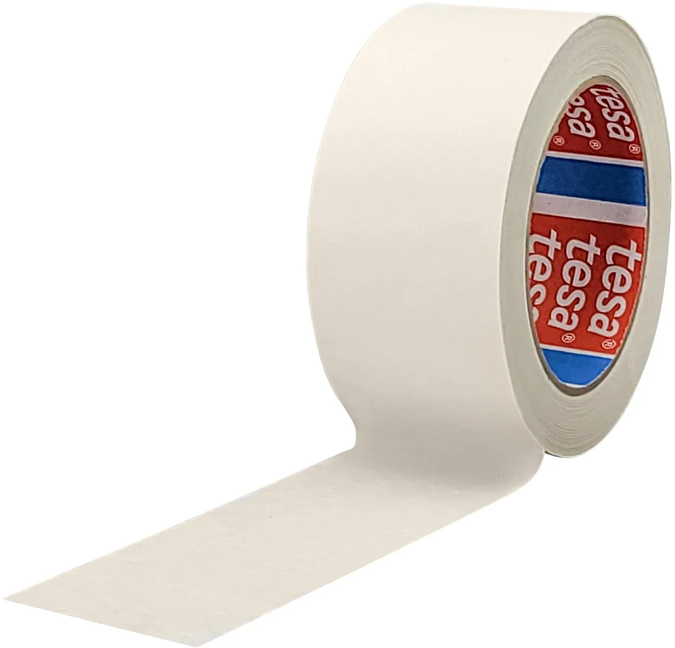 Papierklebeband tesapack 4713 mit Naturkautschukkleber  50mm x  50m, weiß