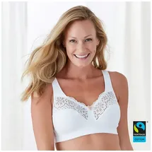 Swegmark of Sweden Swegmark BH Cotton Bloom Fairtrade Soft Bra Weiß Baumwolle B 75 Damen