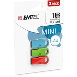 Emtec D250 Mini 16 GB USB 2.0 Capacity USB Flash Drive USB-Stick (16 GB, USB 2.0, Stecker Typ A, ohne Deckel)