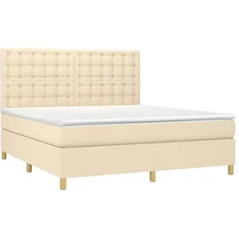 vidaXL Boxspringbett 180 x 200 cm Creme