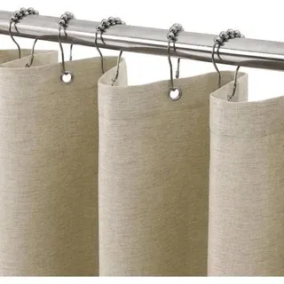 Duschvorhang Leinen Anti-Schimmel Stoff Textil wasserdicht schwer