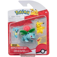 Pokémon PKW3049 - Battle Figure Set - Pikachu, Seeper, Bisaknosp, offizielles Figuren Set