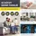 EasyMaxx Fliegengitter für Fenster mit Pollenschutz & Magic Click | Moskitonetz zuschneidbar für alle Fenster bis 150x130cm | Einfache Montage mit 12 Magneten - kein Bohren oder Schrauben [4 Stück]