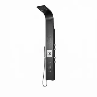 Bernstein Duschpaneel Edelstahl Schwarz Duschsystem mit SEDAL-Thermostat Duschsäule 8815