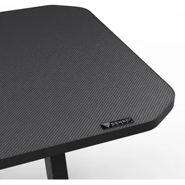 SENSE7 Nomad Cybernetic Gaming Tisch 140x60, PC Tisch mit Kopfhörerhaken, Getränkehalter, Controller Halter, Gaming Computertisch mit Kohlefaseroberfläche, Ergonomischer Gaming Desk