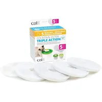 Catit Triple Action Filter, 3fach wirksamer Ersatzfilter, Trinkbrunnenfilter, 5er Pack