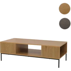 TV-Rack HWC-O39, TV-Board Fernsehtisch Lowboard TV-Schrank Ablage, Melamin MDF 39x120x60cm ~ natur
