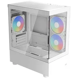 AeroCool PC Gehäuse Viewport Mini V2 ARGB Mini-Tower Weiß