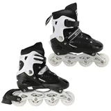 Homewell PVC Single Flash verstellbare Schlittschuhe, Kinder Herren und Damen Schlittschuhe Schwarz Größe S (27-32)
