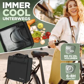 MIVELO Fahrradtasche Einkaufstasche schwarz