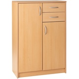 Kommode Sideboard Highboard Anrichte Schrank mit 2 Türen Schubladen Buche Dekor