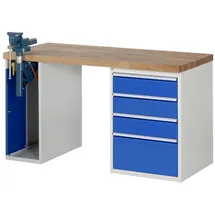 Rau Werkbank Modell 7510 mit 4 Schubladen und Schrank BxTxH 1500x700x840mm