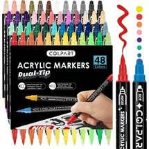 luxuskollektion Acrylstifte Wasserfest-48 Farben Steine Bemalen Stifte Acrylic Paint