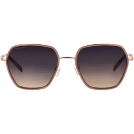 Marc O'Polo Sonnenbrille MARC O'POLO "Modell 505122", Damen, rosa (roségold), matt, metallic, Sonnenbrillen Sonnenbrille, Form Hexagon, Logoschriftzug auf Bügel, Metallfassung