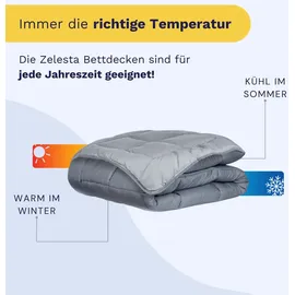 poyet motte made in france Warme Mikrofaser-Bettdecke, Stahl und Silber, 140 x 200 cm – Grau
