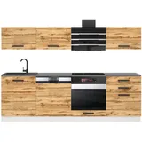 Belini Küchenzeile Linda 240 cm Braun