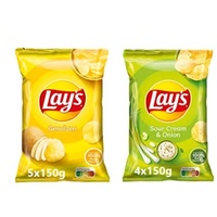 Lay's Partybox Snacks - 5x Lays Gesalzen, 4x Lays Sour Cream & Onion (9 x 150 g)