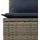 vidaXL Gartensofa-Set mit Kissen, grau, Polyrattan