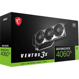 MSI GeForce RTX 4060 Ti Ventus 3X OC 8 GB GDDR6 V515-016R