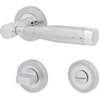 Alpertec WC-Rosettengarnitur Solid 5 Edelstahl Silber