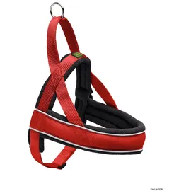 Hunter Norwegergeschirr Racing Hundegeschirr Rot/Schwarz S-M
