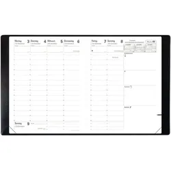 Wochenkalender Pre 777 VZ, Impala Kunststoff, schwarz, 13 Monate: Dez. - Dez., 1 Woche/2 Seiten, Spaltenansicht,  21 x 27 cm