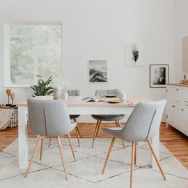 Homestyle4u Esstisch Ausziehbar 90x160 Weiß