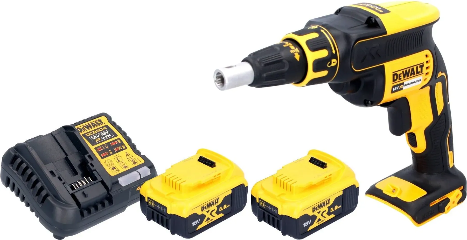 DeWalt DCF 620 P2 Akku Trockenbauschrauber 18 V 30 Nm Brushless + 2x Akku 5,0 Ah + Ladegerät