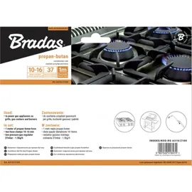 Bradas 4tlg. Propan-Butan-Gasanschluss-Set 37 mbar