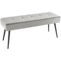 Riess-Ambiente Sitzbank BOUTIQUE 100cm dunkelgrau Samt schwarze Metallbeine