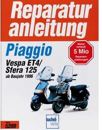 Motorbuch Vol. 5209 Reparatie instructies Piaggio Scooter Sfera 125/Vespa ET 4, 96 -
