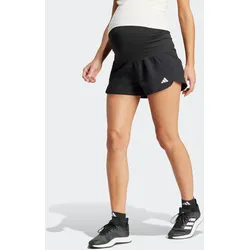 Shorts ADIDAS PERFORMANCE "PACER WOVEN STRETCH TRAINING – UMSTANDSMODE", Damen, Gr. XL, N-Gr, schwarz-weiß (schwarz, weiß, normal, gr.), Obermaterial: 87% Polyester, 13% Elasthan, clean, Hosen Shorts, Trainingsshorts für Schwangere, locker geschnitten