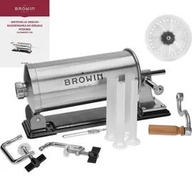 BROWIN BROWIN® 311003 Waagerechter Wurstfüller 3 kg Wurstmaschine Wurstfüllmaschine Manuell Edelstahl Silber